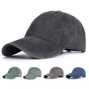 LT Plain Washed Cotton Baseball Cap stylish boater hat with ribbon on model