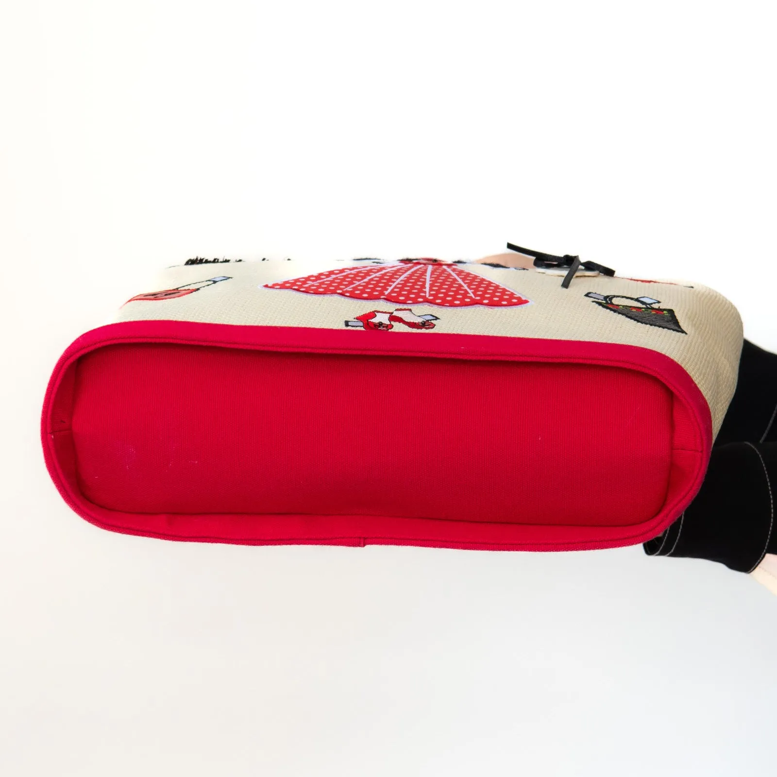 Lulu Guinness Paper Doll Raffia Tote Bag