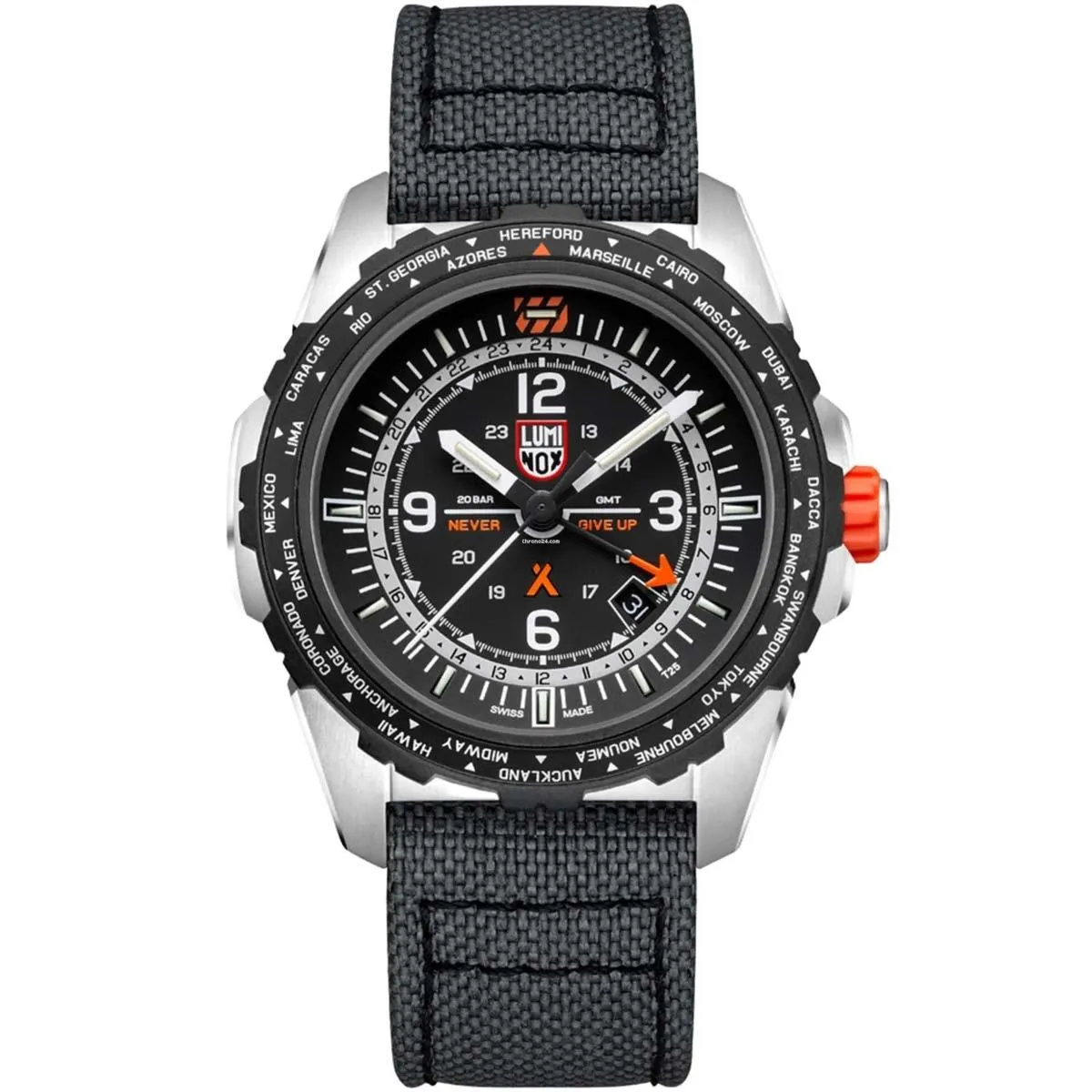 Luminox Men's Swiss Quartz Watch - Bear Grylls Survival Air GMT Black Strap | 3761 Luxury Quartz Watch Quartz Watch Sale