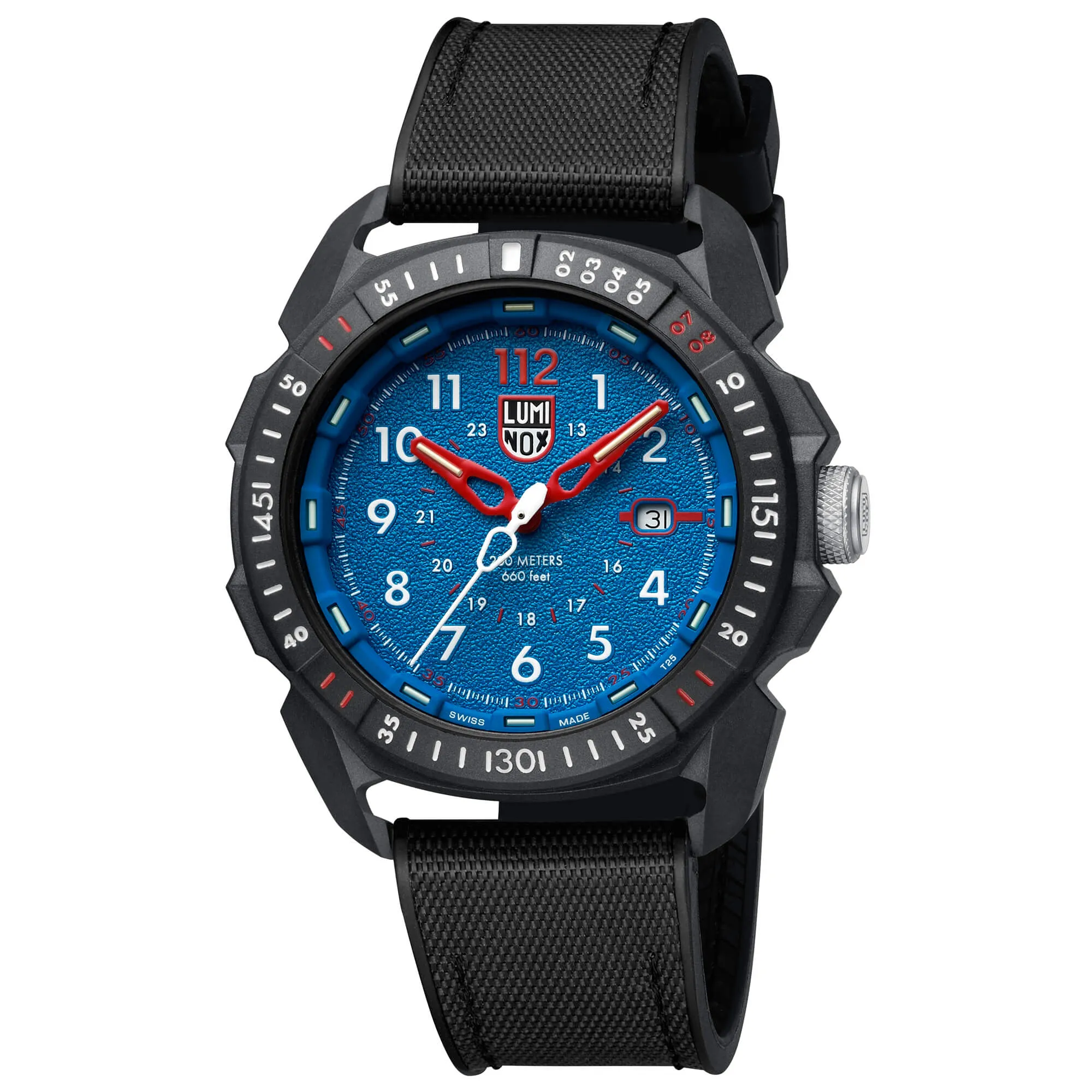 Luminox Men's Swiss Quartz Watch - Ice-Sar Arctic Blue Dial Black Strap Dive | 1003 Luxury Quartz Watch Quartz Watch Sale