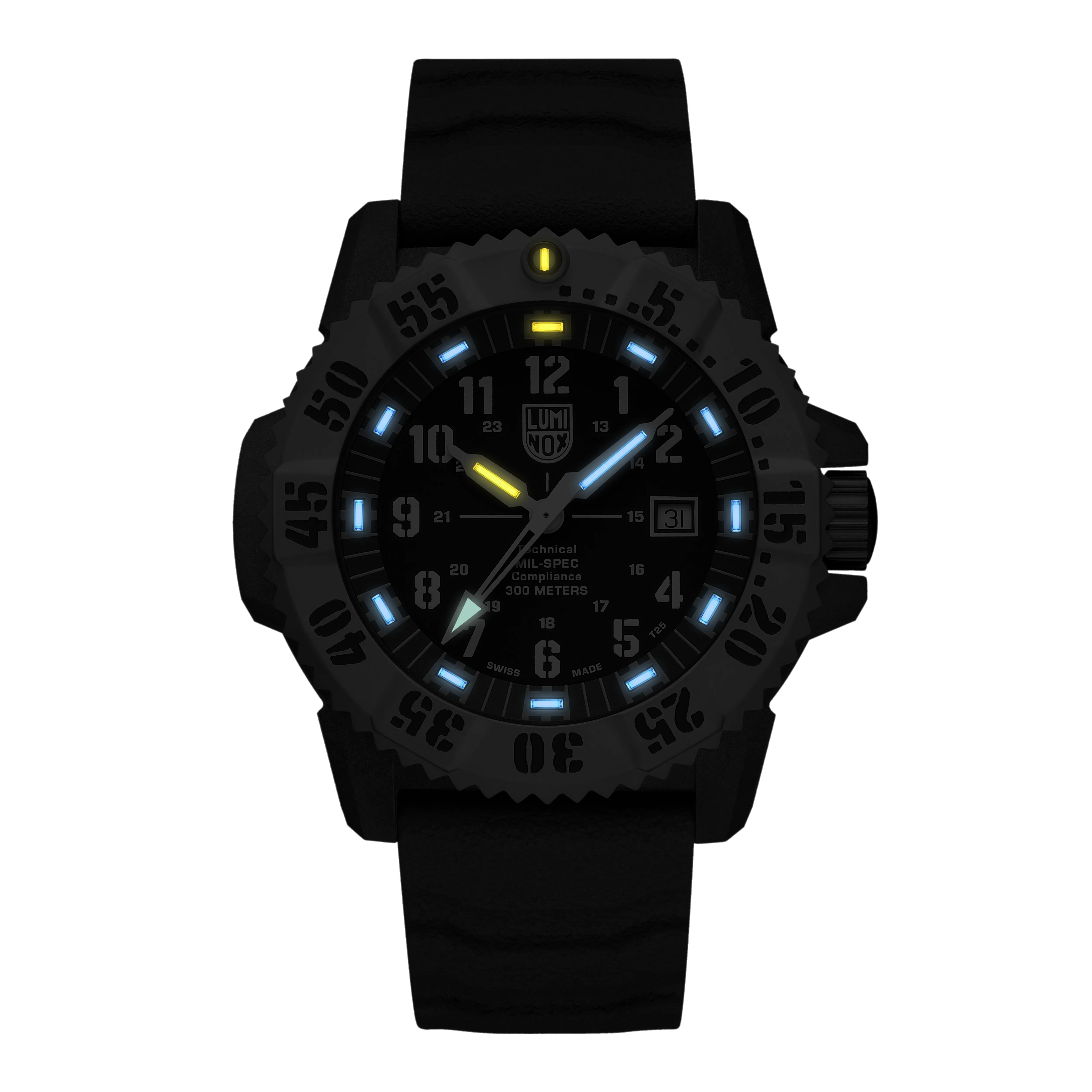 Luminox Mil-Spec Black Dial Grey Rubber Strap 46MM Watch XL.3351.1.SET