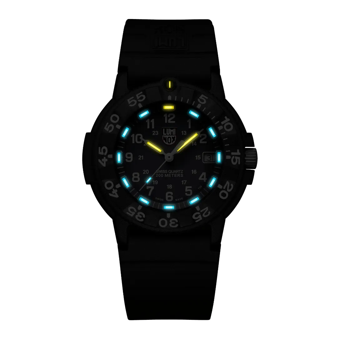 Luminox Original Navy SEAL Dive Black Rubber Watch XS.3001.H.SET