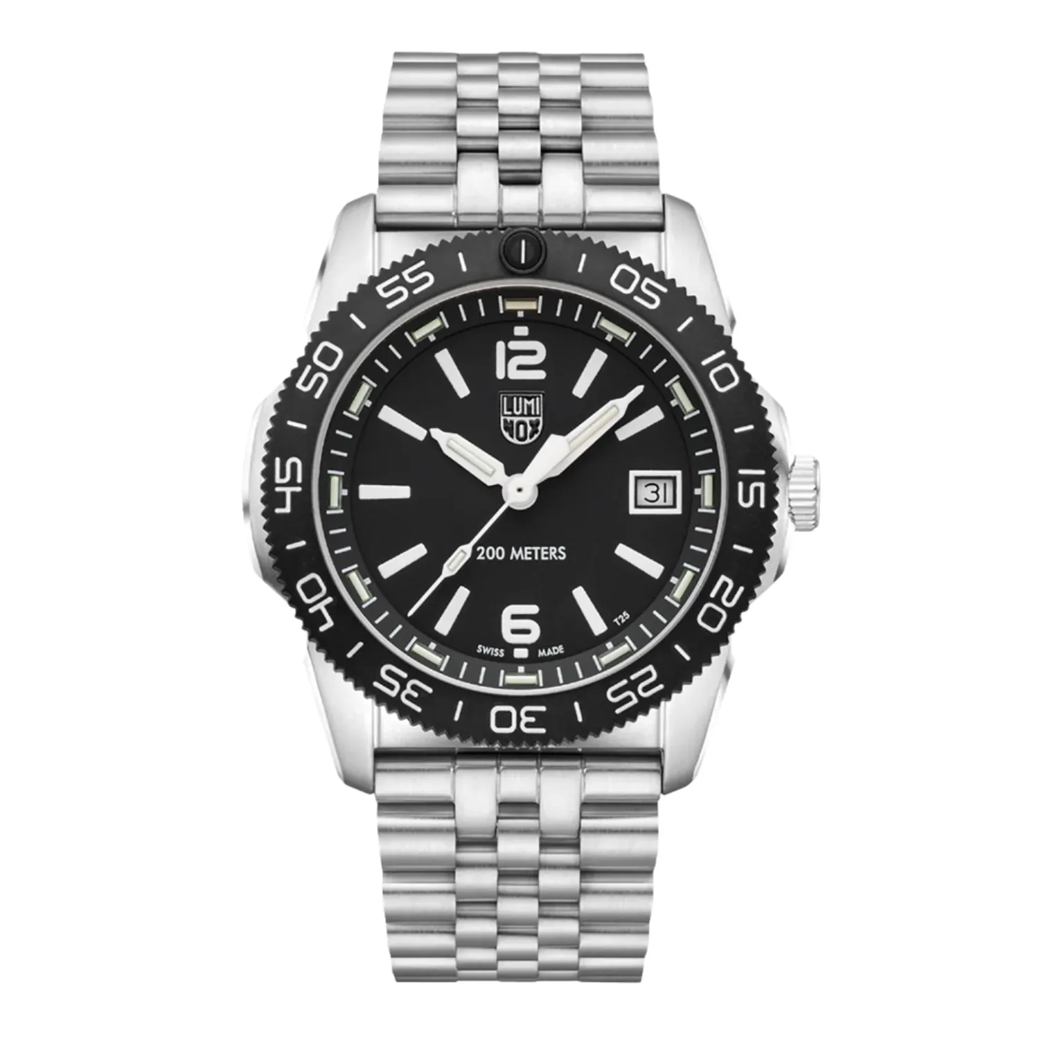 Luminox Pacific Diver Ripple Dive Black Dial Stainless Steel Watch XS.3122M.1 
