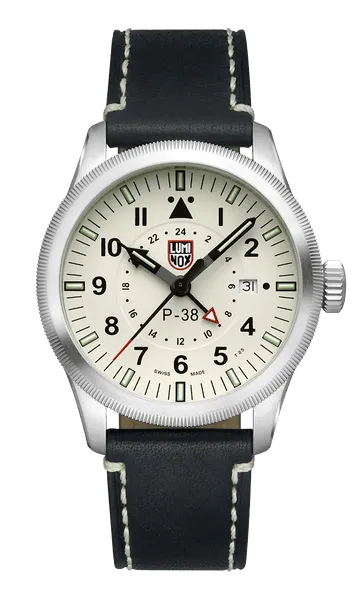 Luminox P?C38 Lightning Pilot Black Leather Strap Men's Watch XA.9527 