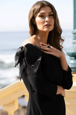 Clothings Lyman - 239148 Off-The-Shoulder Bow Dress Dresses women dresses dress stores