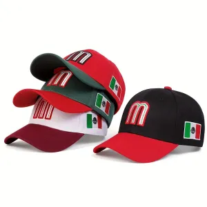 M of Mexico Baseball Cap boater hat with bow in beach sunlight