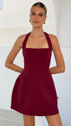 Mady Mini Dress - Wine,prom dresses,wedding guest dresses,homecoming dresses,bridesmaid dresses,cocktail dresses,women clothing,summer dresses,formal dresses,sundresses,mother of the bride dresses,quince clothing,bodycon dress,dress casual,dress design,dre