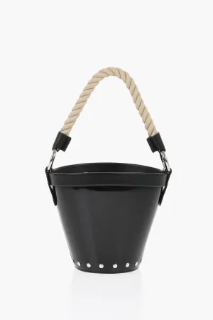 Maison Margiela Mm11 Patent Letaher Bucket Bag With Removable Strap stylish bucket bags