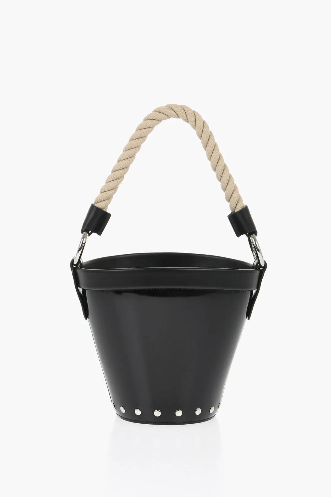 Maison Margiela Mm11 Patent Letaher Bucket Bag With Removable Strap stylish bucket bags