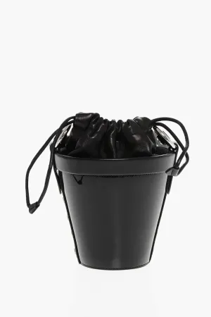 Maison Margiela Patent Leather Bucket Bag With Adjustable Shoulder Strap stylish bucket bags