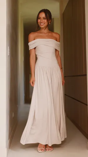 Manalla Maxi Dress - Stone,prom dresses,wedding guest dresses,homecoming dresses,bridesmaid dresses,cocktail dresses,women clothing,summer dresses,formal dresses,sundresses,mother of the bride dresses,quince clothing,bodycon dress,dress casual,dress design
