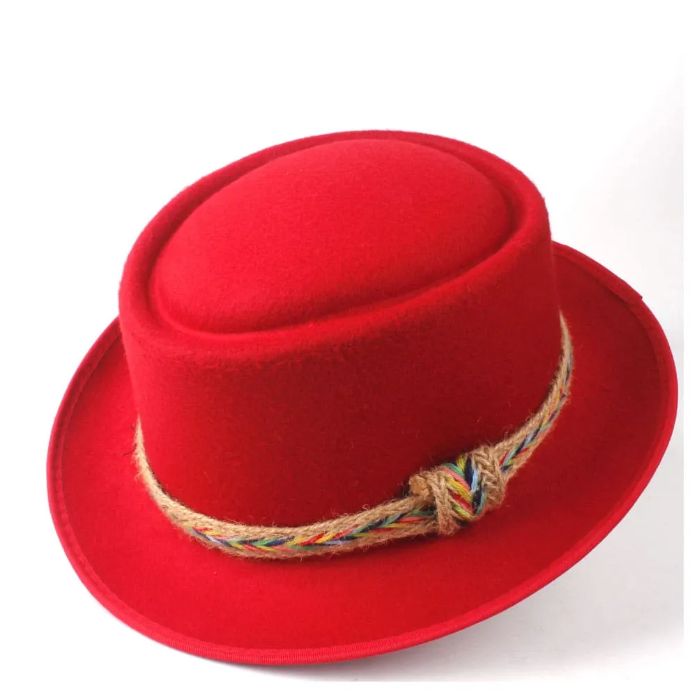Manaos Plain Wool Porkpie Hat