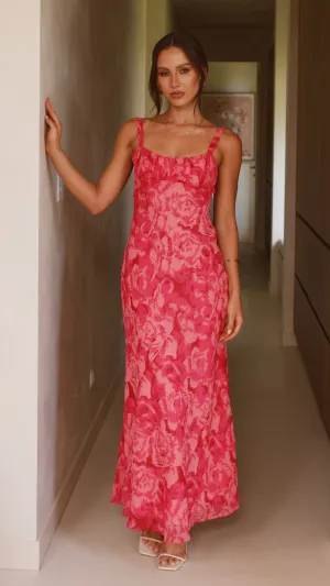 Margo Midi Dress - Pink Floral,prom dresses,wedding guest dresses,homecoming dresses,bridesmaid dresses,cocktail dresses,women clothing,summer dresses,formal dresses,sundresses,mother of the bride dresses,quince clothing,bodycon dress,dress casual,dress de