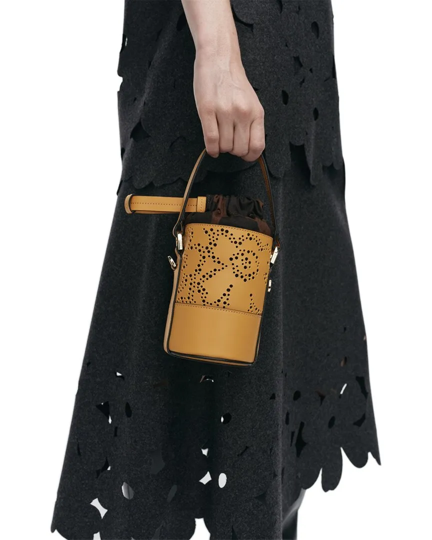 Marimekko Imprint Nano Unikko Leather Bucket Bag