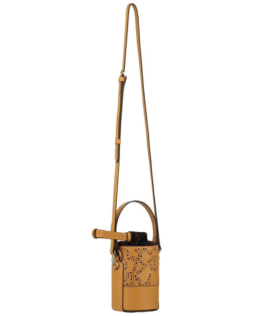 Marimekko Imprint Nano Unikko Leather Bucket Bag