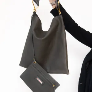 Marni Khaki Leather Shoulder Bag handbags sale 80% off