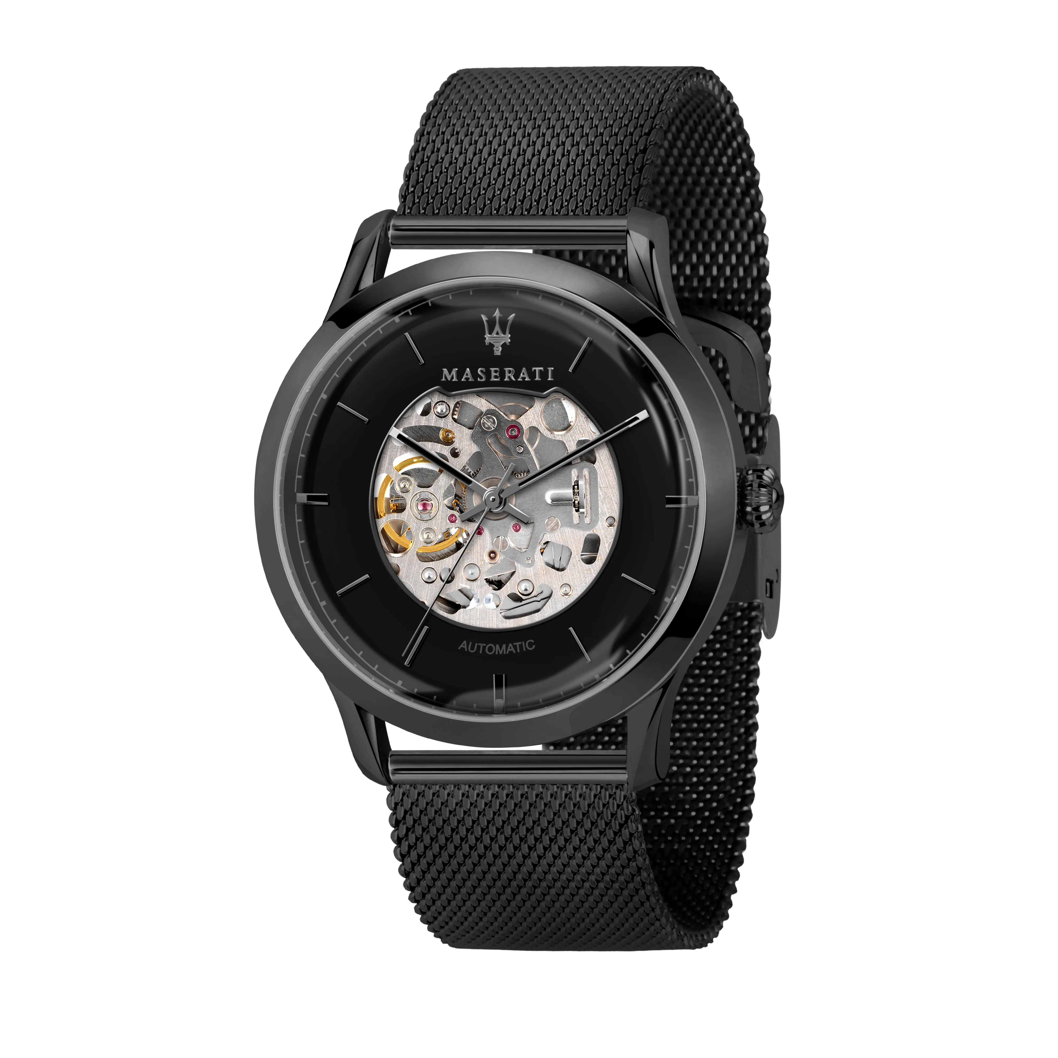 Maserati Ricordo 42mm Automatic Black Mesh Watch 