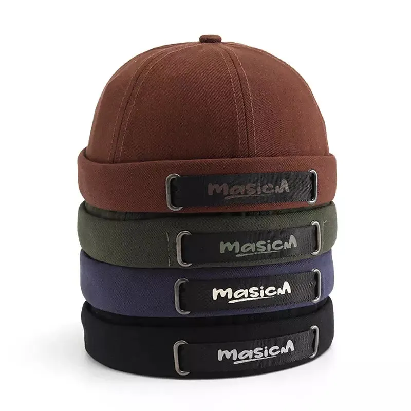 Masic-M Classic Docker Cap boater hat with bow in beach sunlight