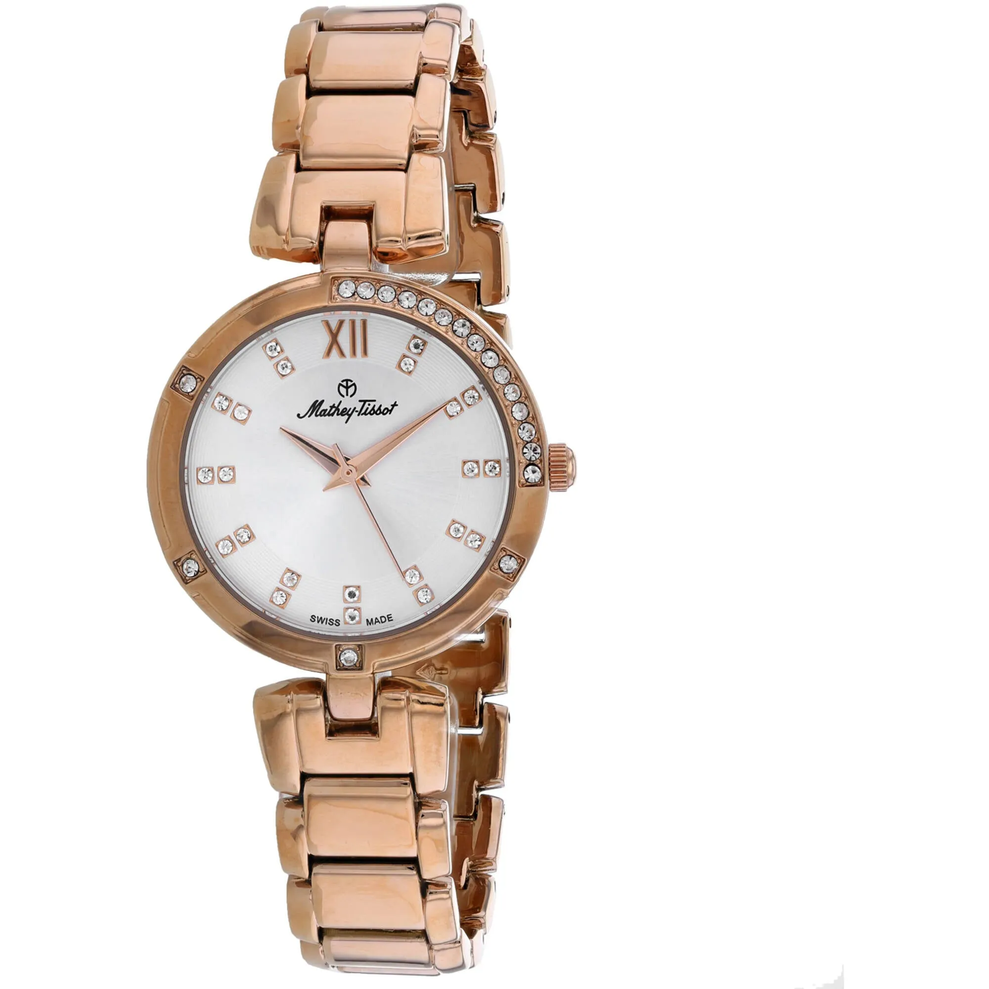 Mathey Tissot Women's Watch - Classic Rose Gold Stainless Steel Bracelet | D2583PI Luxury Quartz Watch Quartz Watch Sale