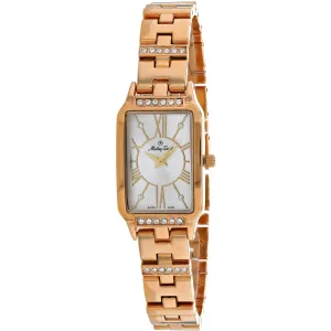 Mathey Tissot Women's Watch - Classic Silver Dial Rose Gold Steel Bracelet | D2881PI Luxury Quartz Watch Quartz Watch Sale