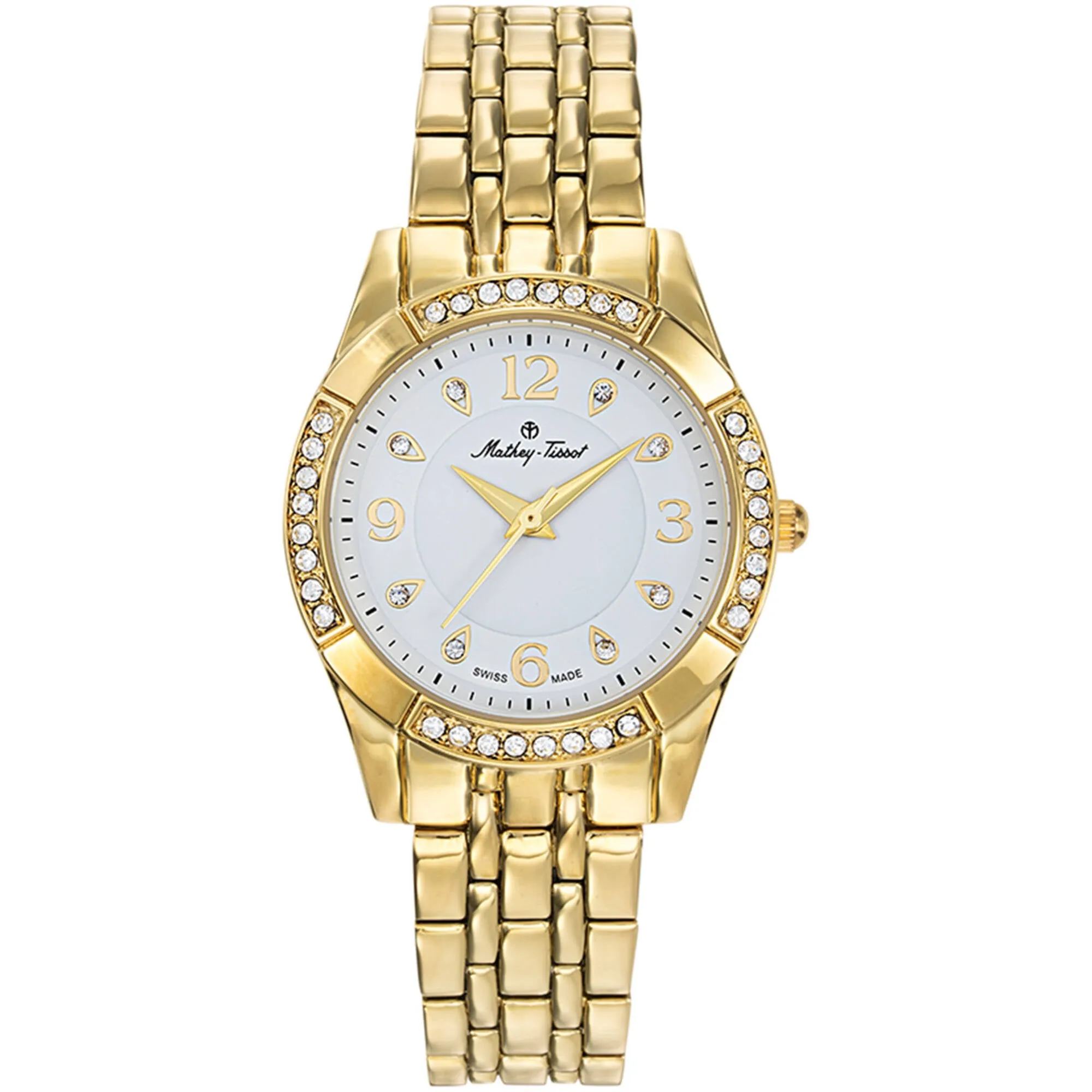 Mathey Tissot Women's Watch - Classic Yellow Gold Stainless Steel Bracelet | D2568PYI Luxury Quartz Watch Quartz Watch Sale