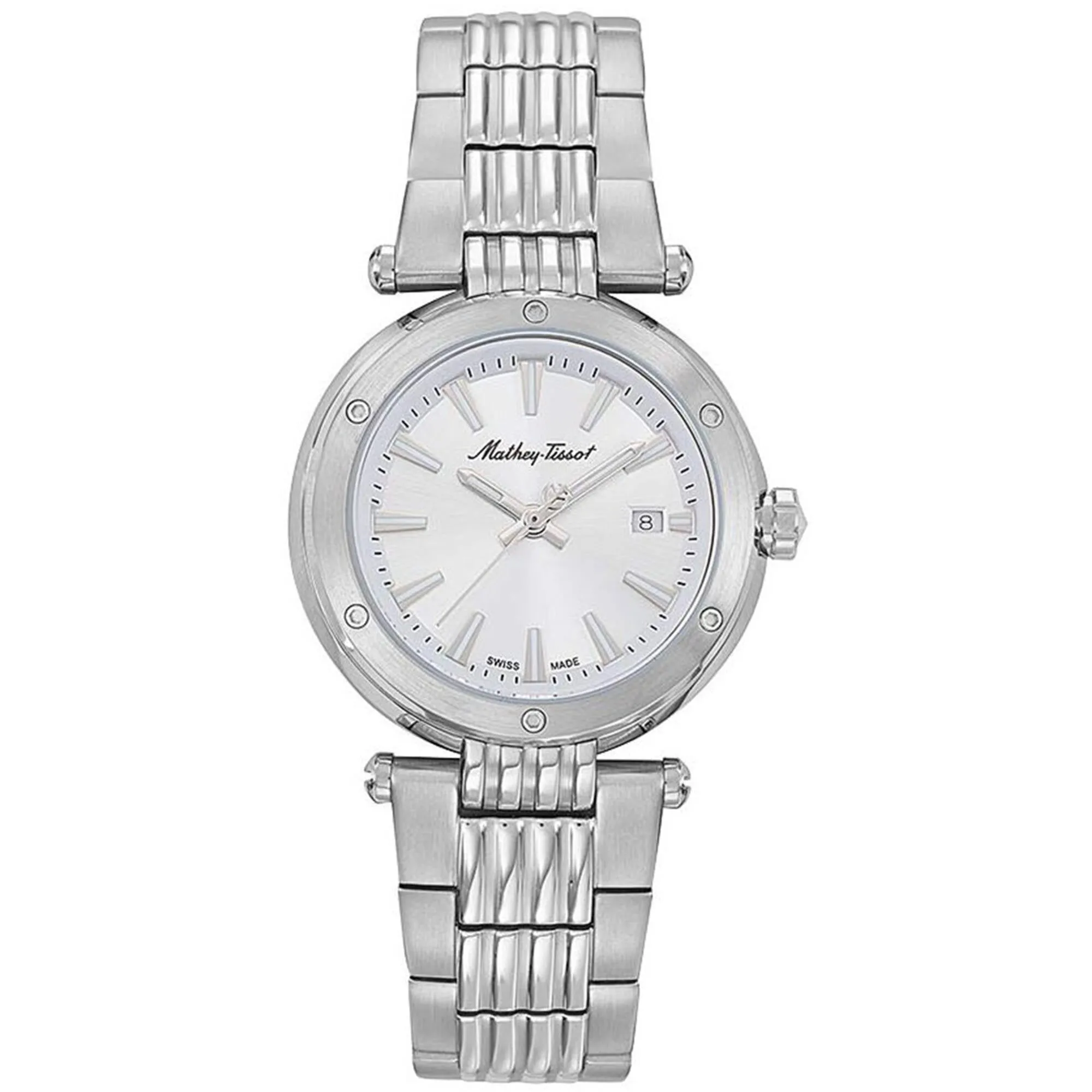 Mathey Tissot Women's Watch - Neptune Silver Dial Stainless Steel Bracelet | D912AI Luxury Quartz Watch Quartz Watch Sale