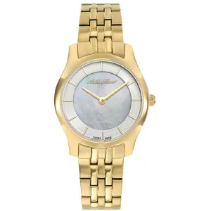 Mathey Tissot Women's Watch - Tacy White MOP Dial Yellow Gold Bracelet | D949PYI Luxury Quartz Watch Quartz Watch Sale