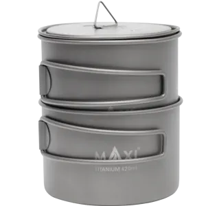 Maxi | Titanium 420-750 Dual Pot camp tool kit sale lightweight camp multi tool compact camp repair kit