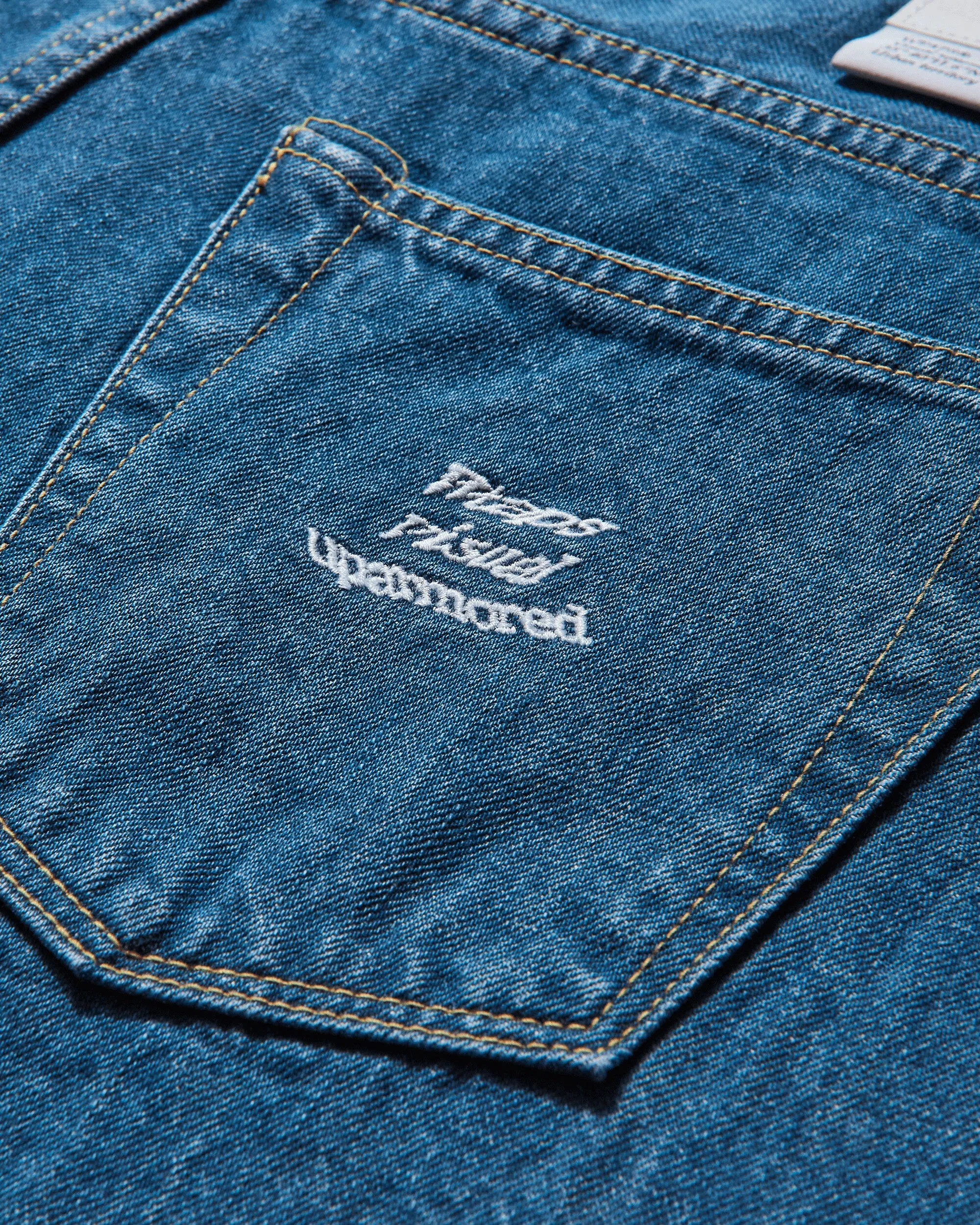 Men's Blues Straight Trousers Indigo