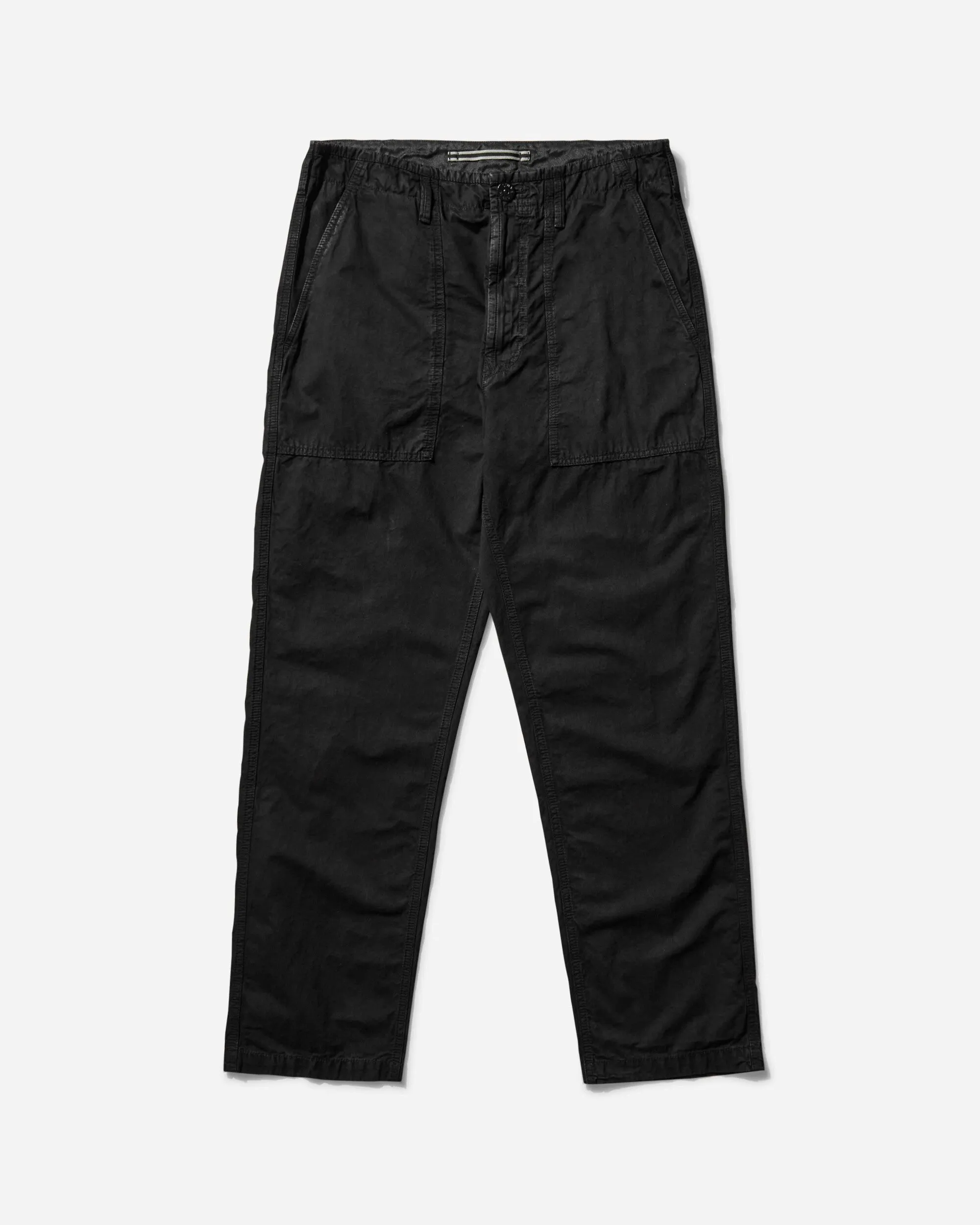 Men's Brushed Organic Cotton Canvas Trousers Black Men's sweatshirt