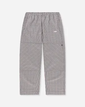 Men's Checked Double Knee Pants Brown / Black Check Men's sweatshirt