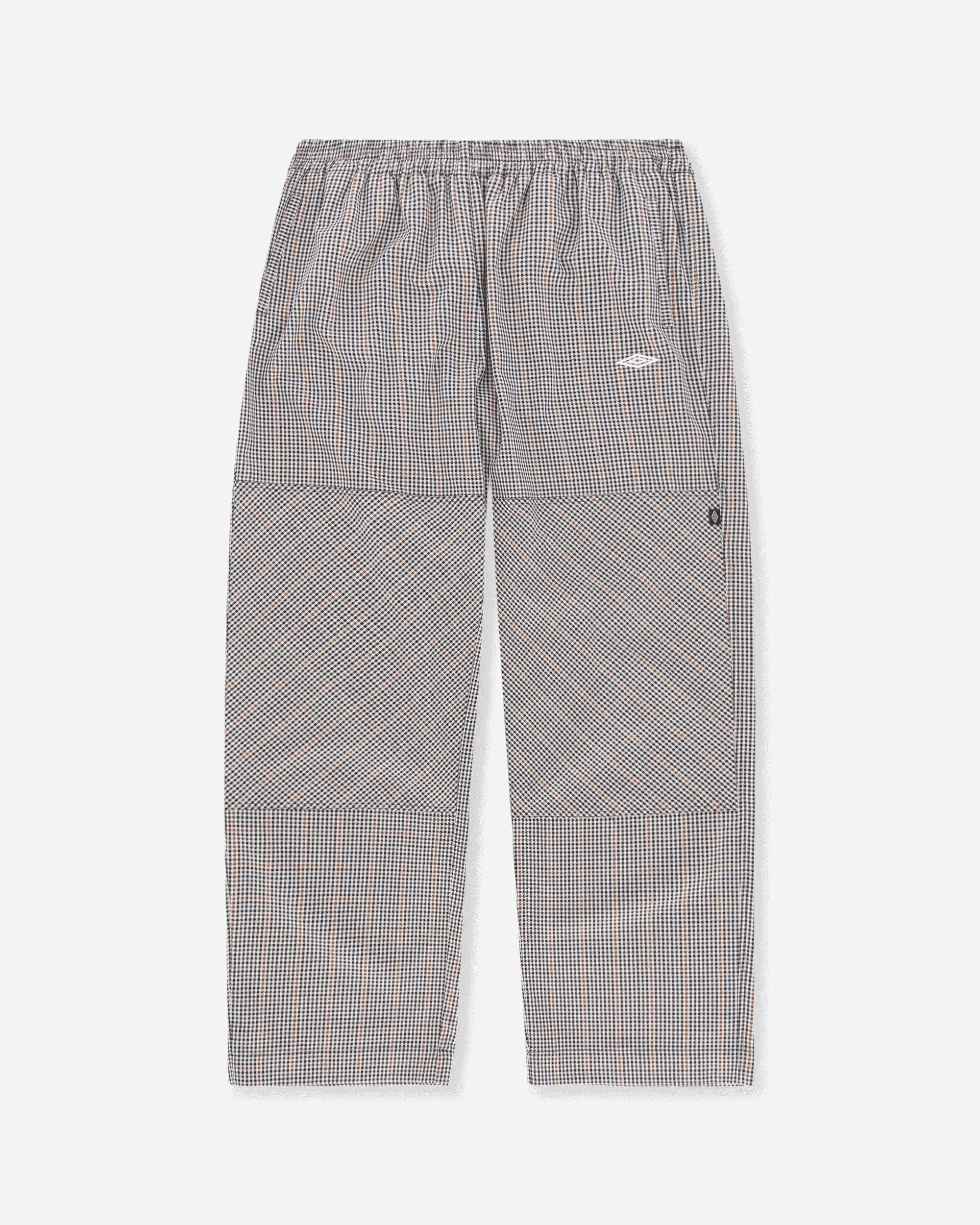Men's Checked Double Knee Pants Brown / Black Check Men's sweatshirt