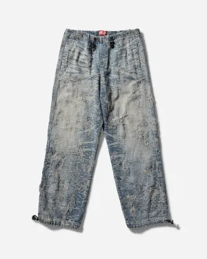Men's D-Martial Distressed Denim Pants Blue Men's sweatshirt