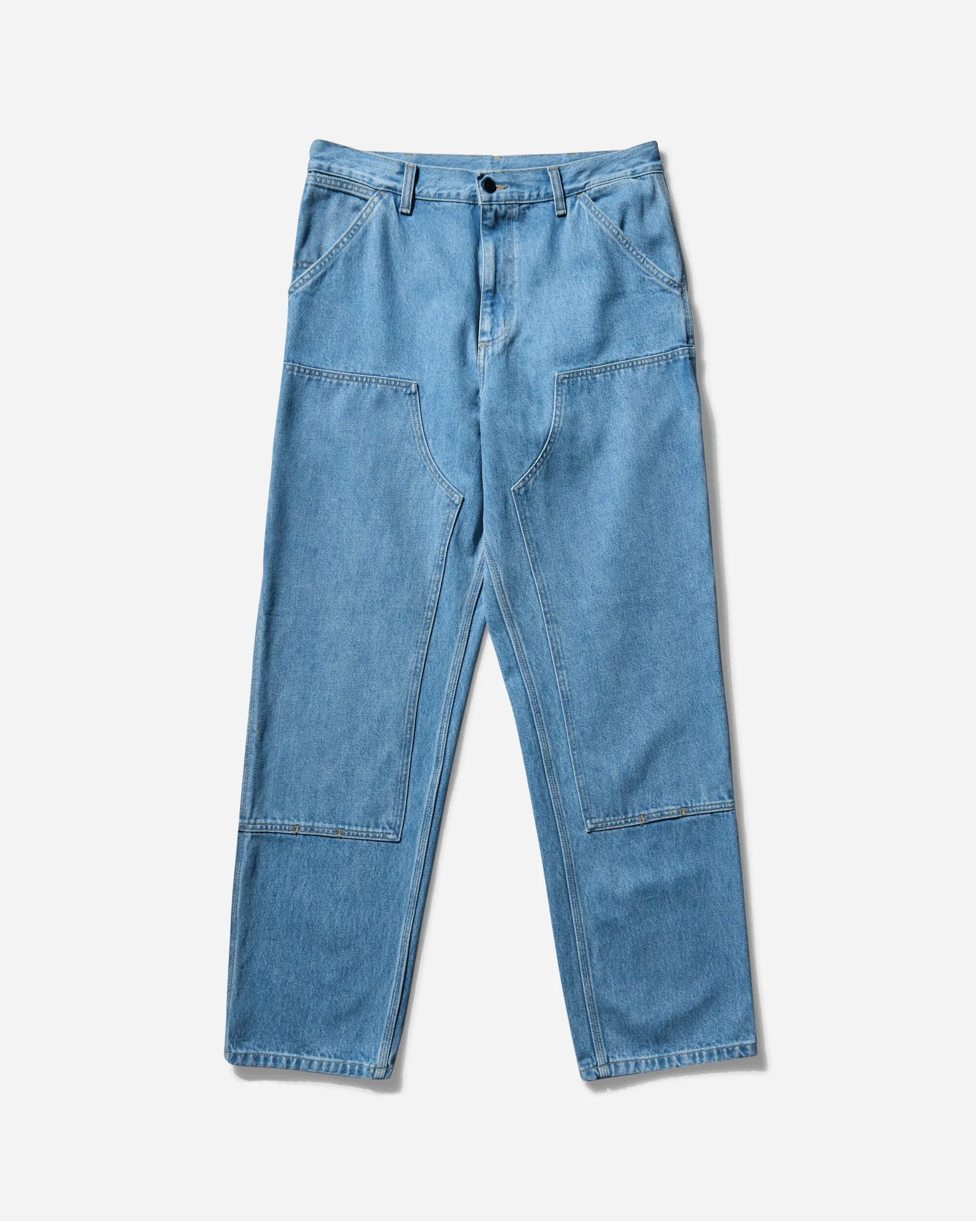 Men's Double Knee Pants Blue (Stone Bleached) Men's sweatshirt