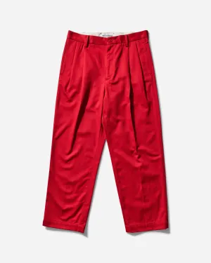 Men's Double Pleated Chino Trousers Red Men's sweatshirt