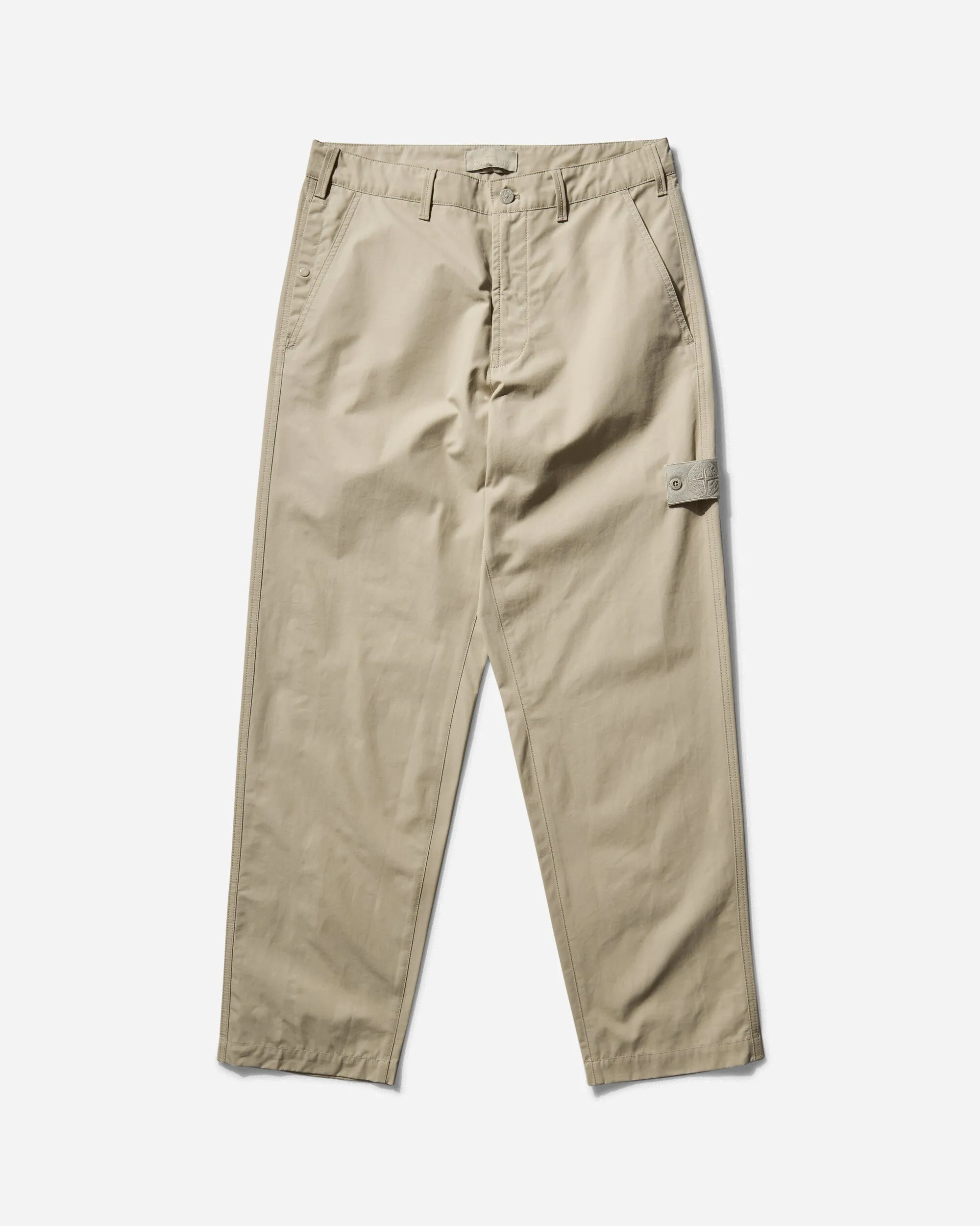 Men's Ghost Piece Weatherproof Cotton Canvas Chino Trousers Beige Men's sweatshirt
