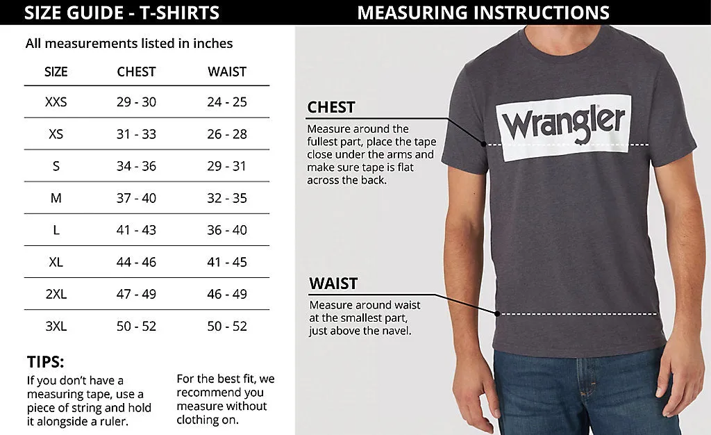 T-shirt graphique cowboy avec lasso pour hommes en denim heather Wrangler Clothing