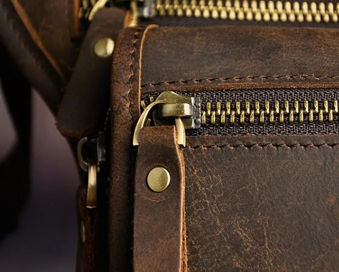 Mens Leather Biker Drop Leg Bag Waist Bag Belt Pouch Pack Side Bag for Men
