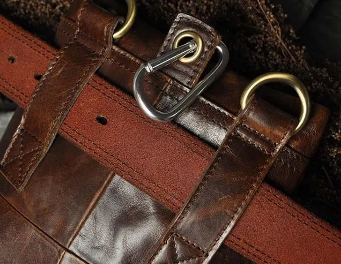 Mens Leather Small Side Bag COURIER BAG Waist Pouch Holster Belt Case Belt Pouch for Men
