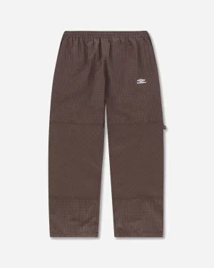 Men's Mini Check Double Knee Pants Brown Men's sweatshirt