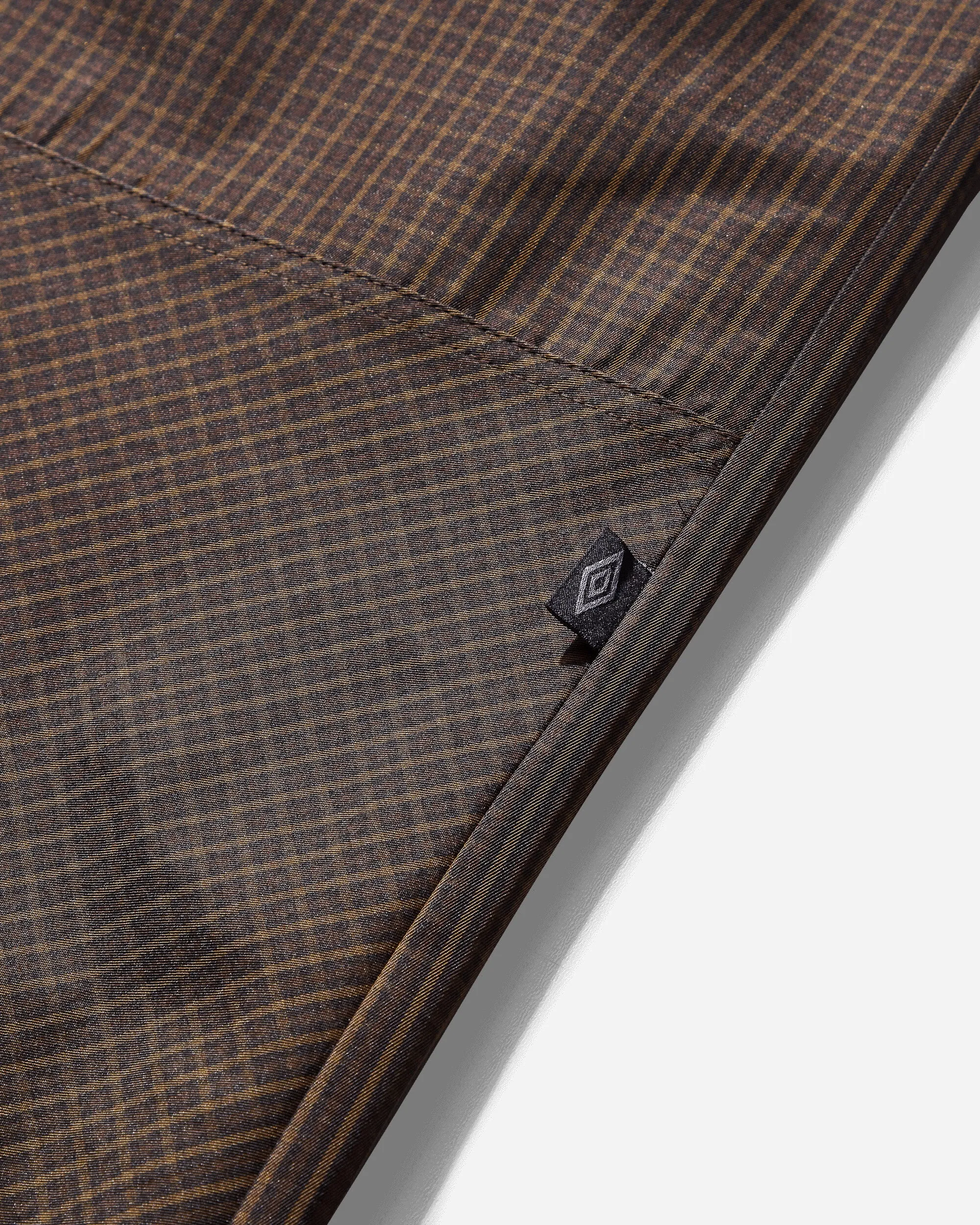 Men's Mini Check Double Knee Pants Brown