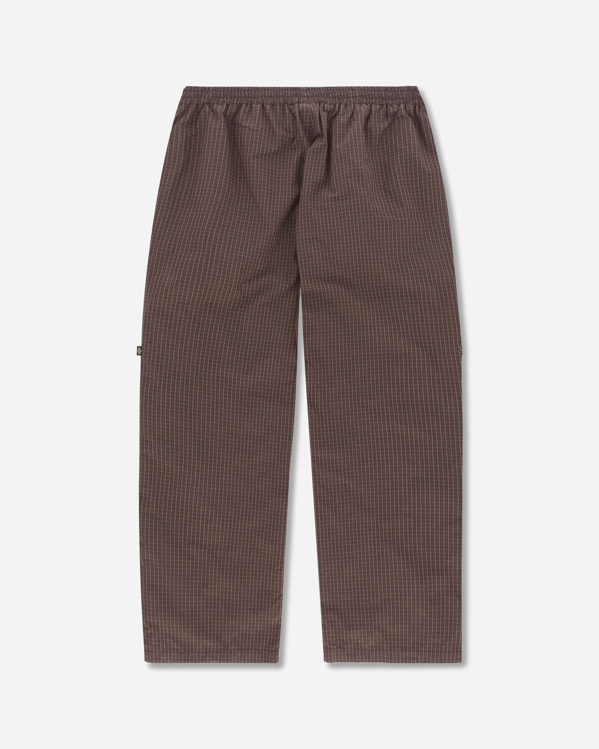 Men's Mini Check Double Knee Pants Brown