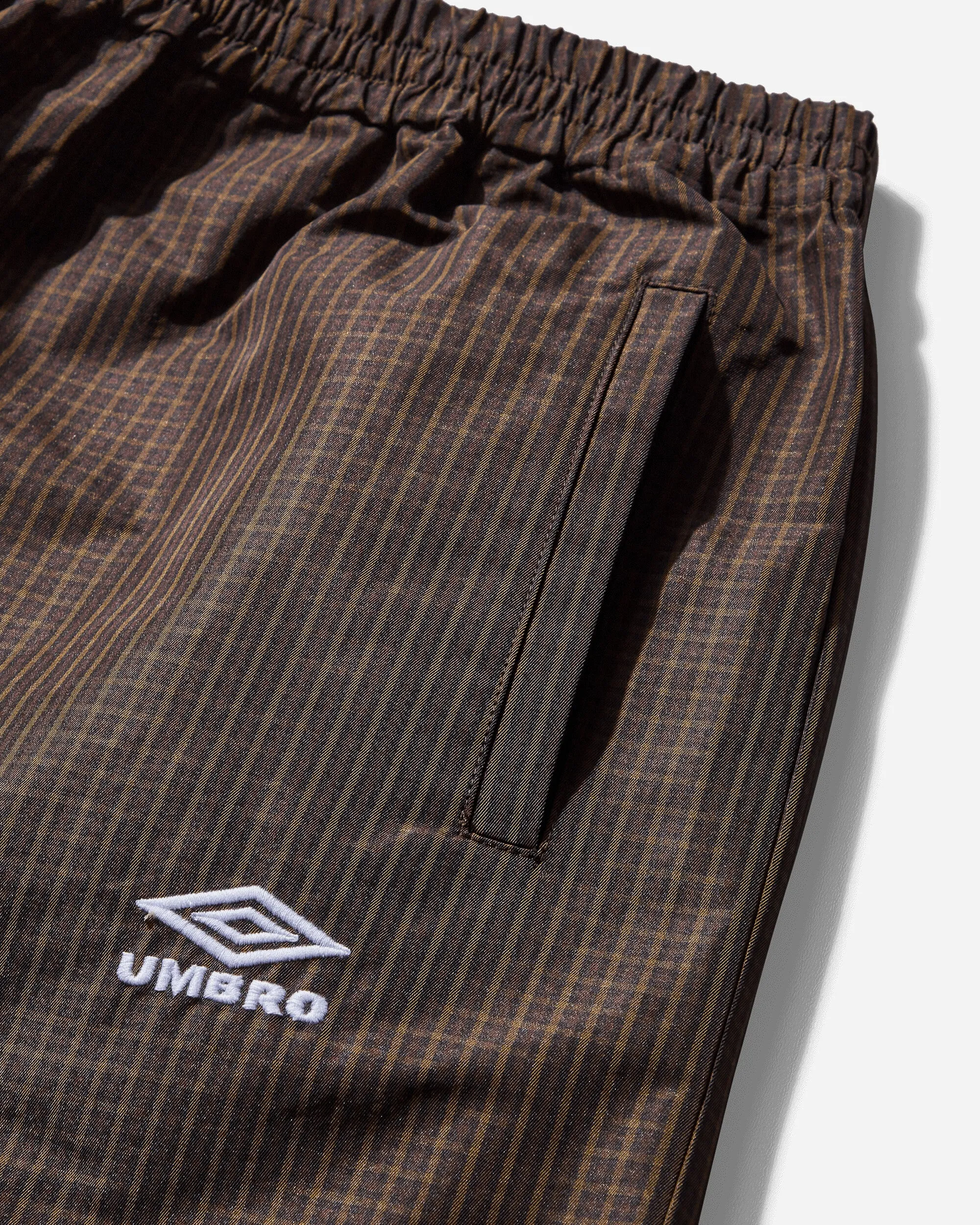 Men's Mini Check Double Knee Pants Brown