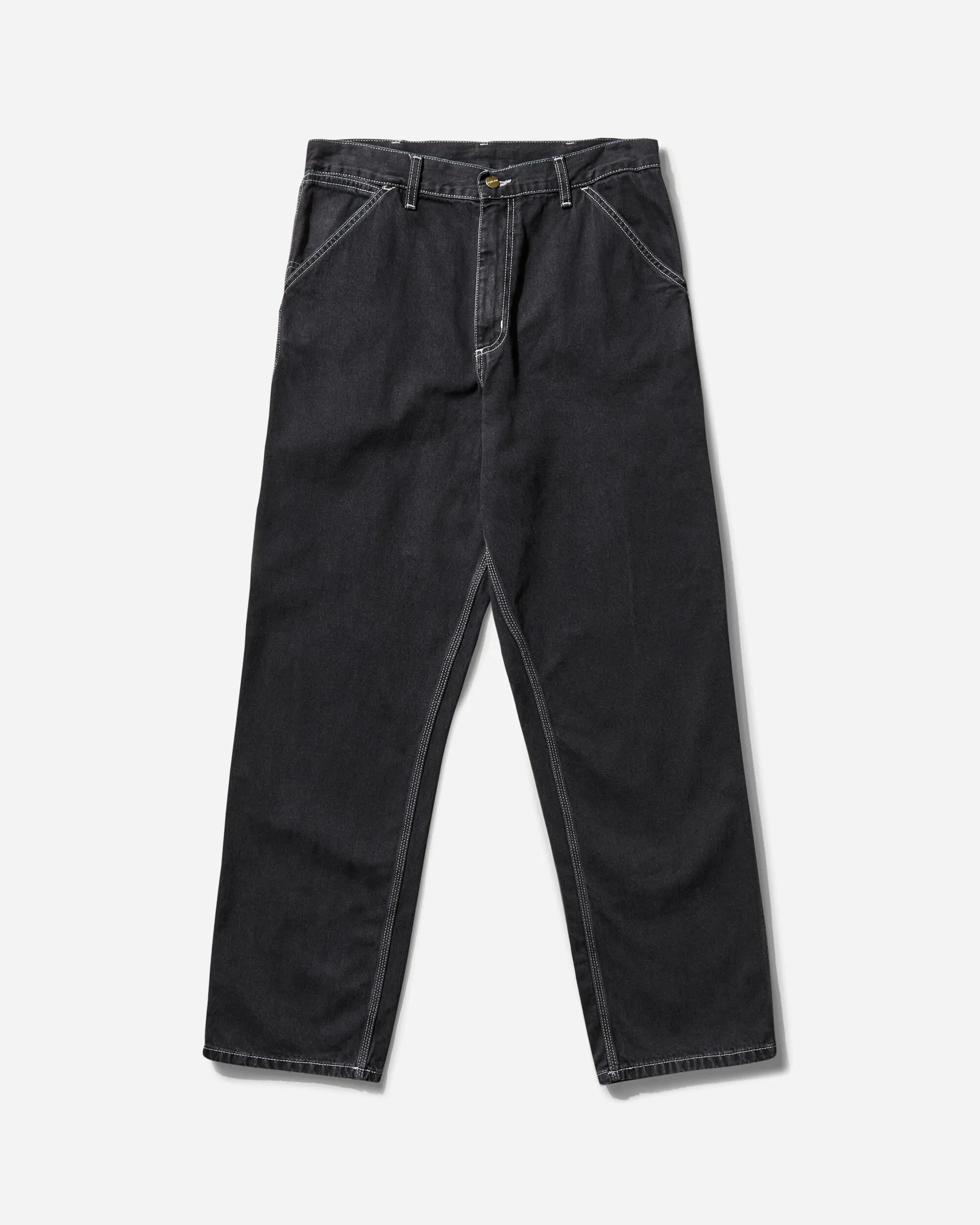 Men's Single Knee Pants Black (Stone Washed) Men's sweatshirt