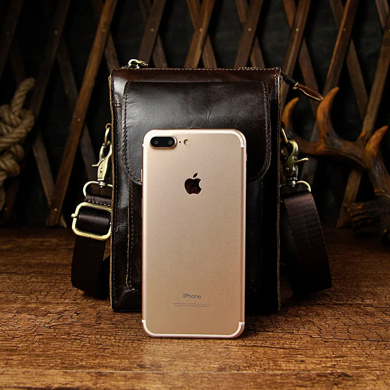Mens Small Leather Belt Pouch Waist Bag BELT BAG Shoulder Bag For Men