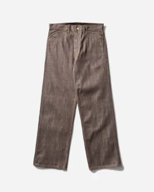 Men's Type 00 14.5oz Selvedge Denim Pants Brown Men's sweatshirt