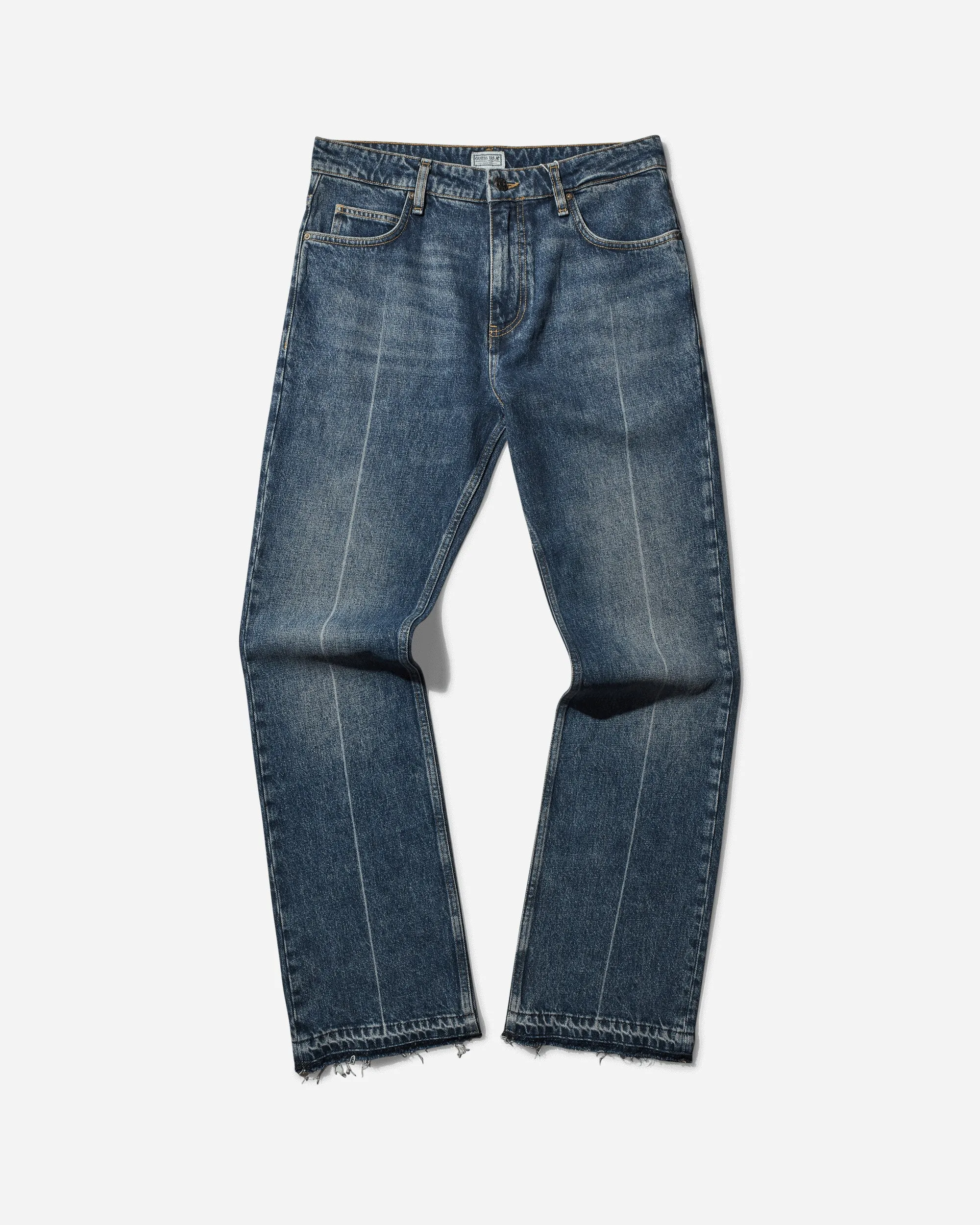 Men's Washed Denim Pants Coated Used Indigo Men's sweatshirt