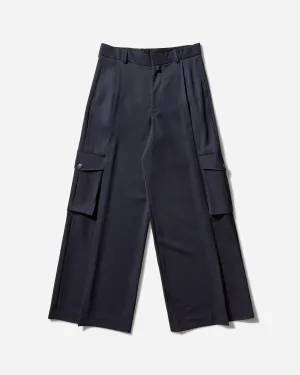 Men's Wide Pleated Pants Navy Men's sweatshirt