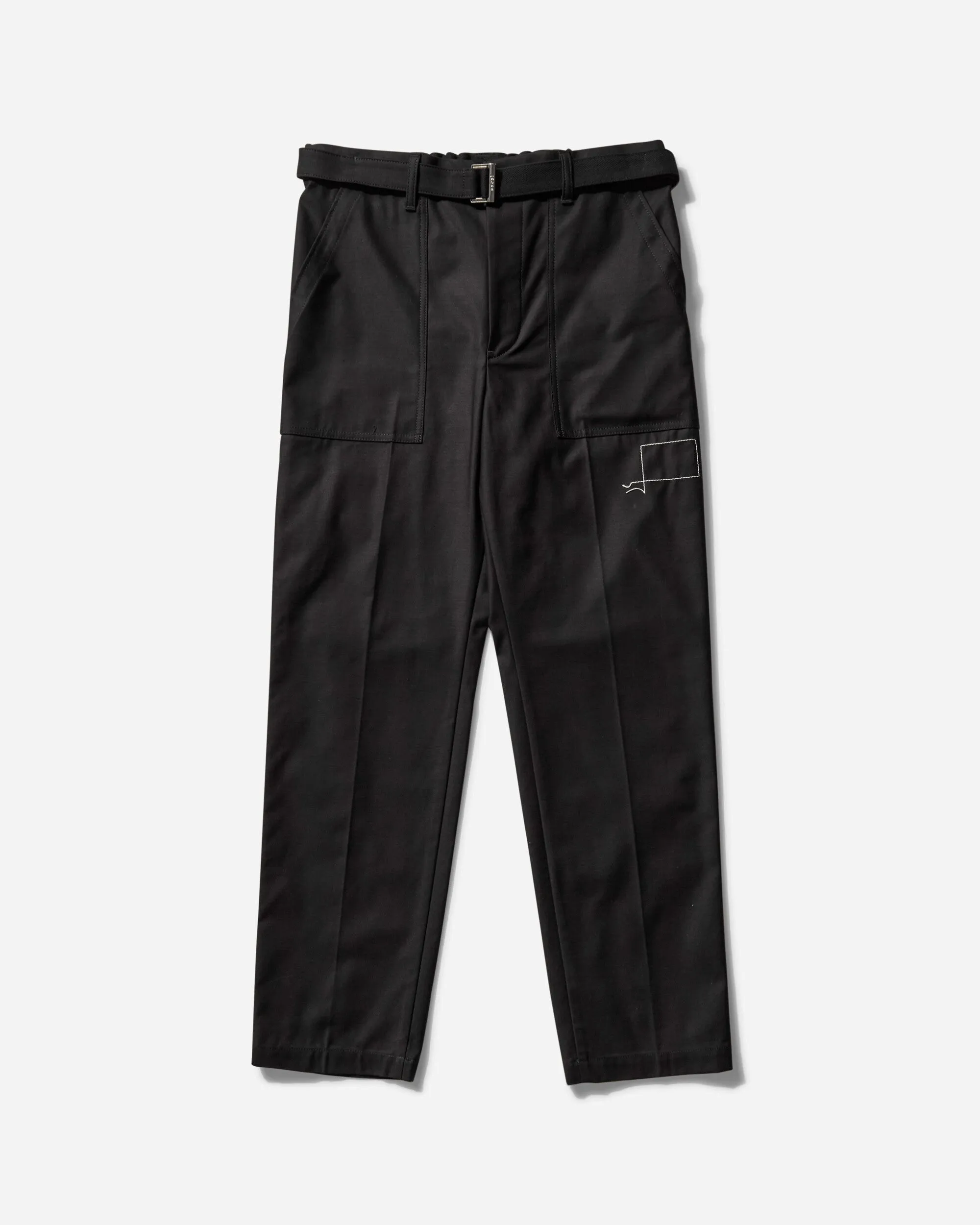 Men's WTAPS Cotton Back Satin Pants Black Men's sweatshirt