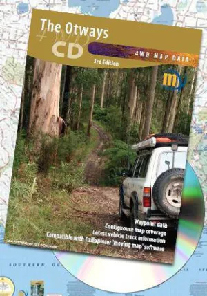 Meridian Otways 4WD CD - Digital Map camp map guide sale waterproof hiking map topographic camping map